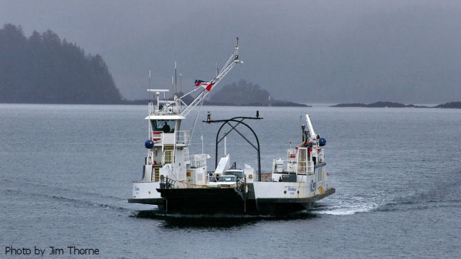 Kwuna arriving at Skidegate